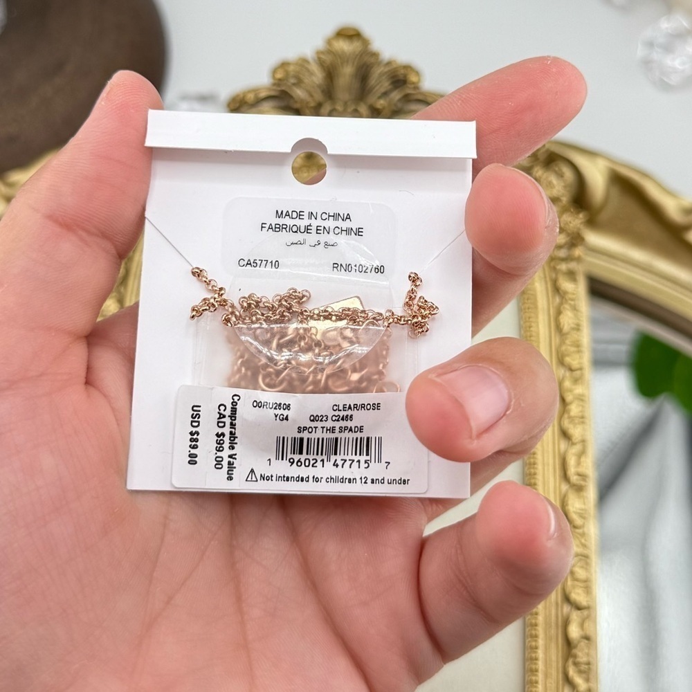 Kate Spade New York Toggle Pendant Necklace - Rose Gold Tone - Picture 6 of 6